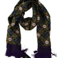 Elegant Multicolor Silk Men's Scarf