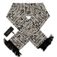Elegant Silk Men's Scarf with Doodle Detail