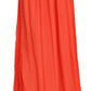 Elegant Orange Pleated Maxi Skirt