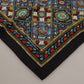 Ethnic Patterned Silk Men's Square Scarf
