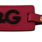 Elegant Leather Keychain in Pink