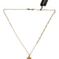 Elegant Gold Tone Clover Charm Necklace