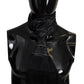 Elegant Black Floral Silk Men's Scarf