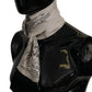 Elegant White Doodle Silk Men's Scarf