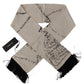 Elegant White Doodle Silk Men's Scarf