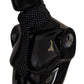 Elegant Black Polka Dot Silk Men's Scarf