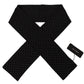 Elegant Black Polka Dot Silk Men's Scarf
