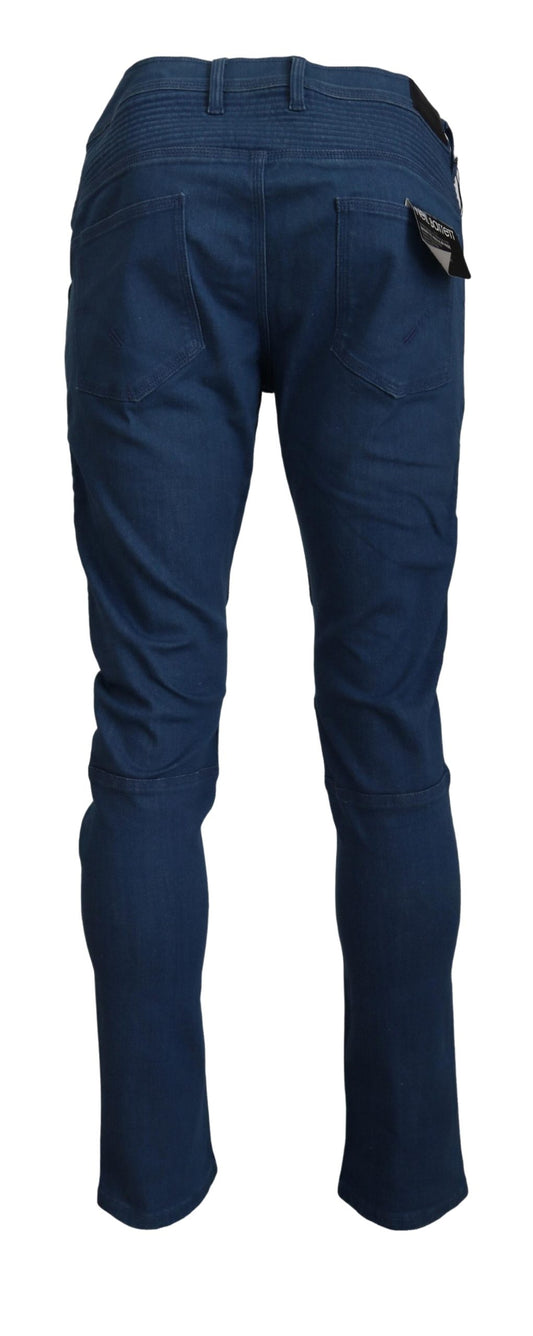 Sleek Skinny Blue Pants for Men