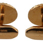 Elegant Gold Plated Brass Men's Cufflinks