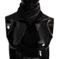 Elegant Black Silk Blend Men's Scarf