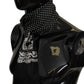 Elegant Silk Black Men's Scarf