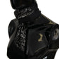 Elegant Silk Black Doodle Scarf for Men