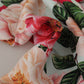 Elegant Floral Silk Square Scarf