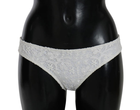 Elegant White Lace Bikini Bottoms