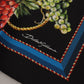 Elegant Grape Print Silk Square Scarf