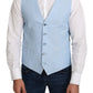 Elegant Azure Men's Formal Vest