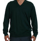 Elegant Green V-Neck Cashmere Sweater