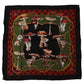 Chic Silk Square Scarf with Mushroom Motif
