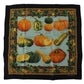 Chic Silk Square Scarf with Vegetable Print