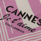 Chic Pink Striped Cotton Square Scarf