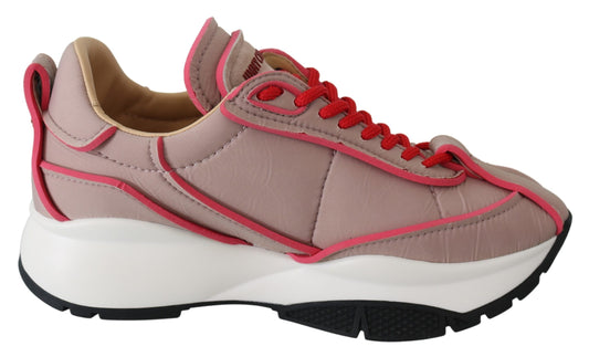 Ballet Pink and Red Raine Sneakers