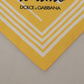 Chic Yellow White Striped Cotton Scarf