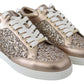 Ballet Pink Glitter Leather Sneakers