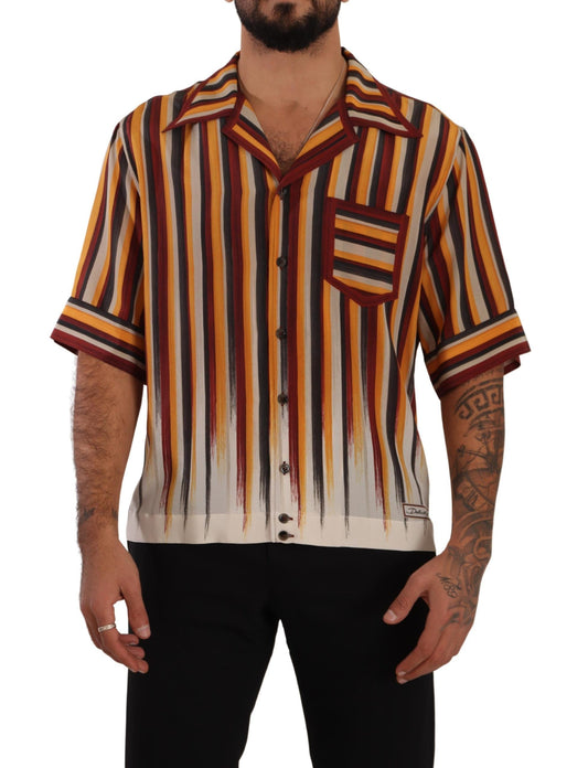 Silk Striped Casual Italian Shirt