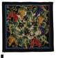 Elegant Silk Square Scarf with Fruit Motif