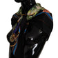 Elegant Silk Square Scarf with Fruit Motif