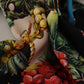 Elegant Silk Square Scarf with Fruit Motif