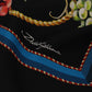Elegant Silk Square Scarf with Fruit Motif