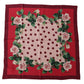Elegant Silk Roses Square Scarf