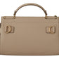 Elegant Beige Sicily Leather Shoulder Bag