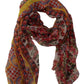 Chic Multicolor Floral Silk Shawl