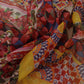 Chic Multicolor Floral Silk Shawl