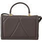 Dolce & Gabbana Gray Leather Nappa Small Shoulder Strap DEVOTION  Women Bag