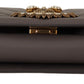 Dolce & Gabbana Gray Leather Nappa Small Shoulder Strap DEVOTION  Women Bag