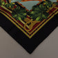 Exquisite Silk Foulard with Vibrant Print