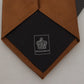 Elegant Brown Silk Men's Tie