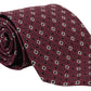 Elegant Maroon Silk Patterned Men's Tie