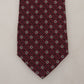 Elegant Maroon Silk Patterned Men's Tie