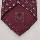 Elegant Maroon Silk Patterned Men's Tie