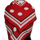 Elegant Polka Dot Silk Square Scarf