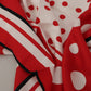 Elegant Polka Dot Silk Square Scarf