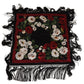 Elegant Silk Square Scarf with Roses Print