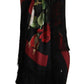 Elegant Silk Square Scarf with Roses Print