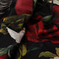Elegant Silk Square Scarf with Roses Print