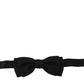 Elegant Black Silk Bow Tie