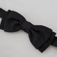 Elegant Black Silk Bow Tie